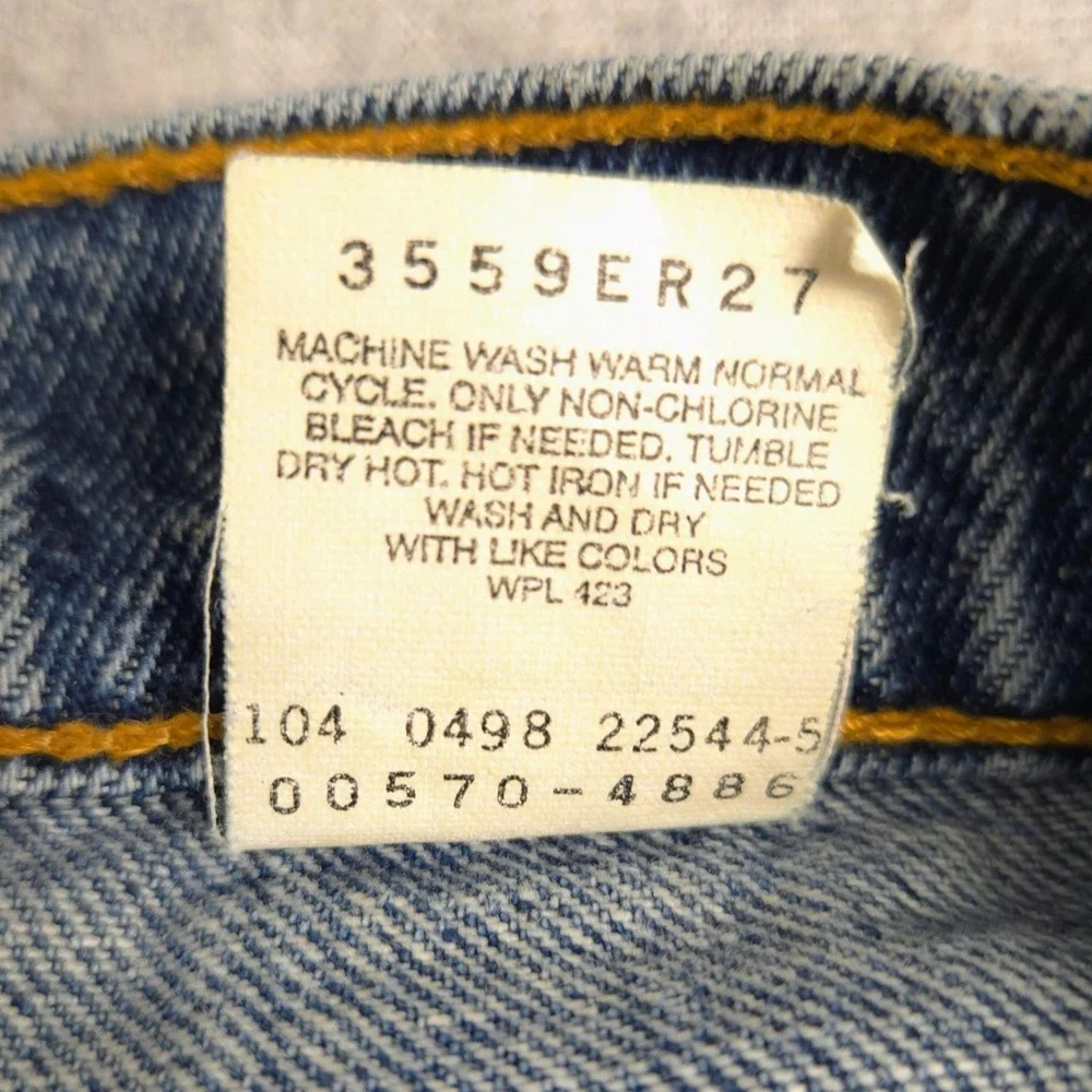 Vintage 90's Levi Strauss 570 Baggy Fit Jeans Mens 36x30 Blue Denim Pants Skater